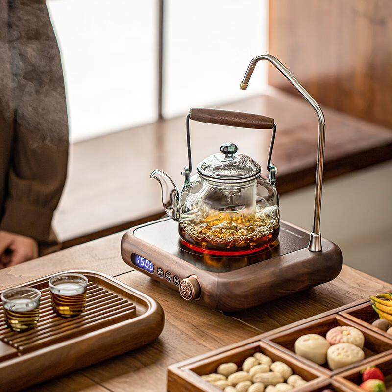 属茶白生活胡桃木动默认项电陶炉煮壶家高档新款玻璃烧水泡用茶可,餐饮具,茶壶,淘宝优惠券,粉丝福利购,淘宝优惠卷
