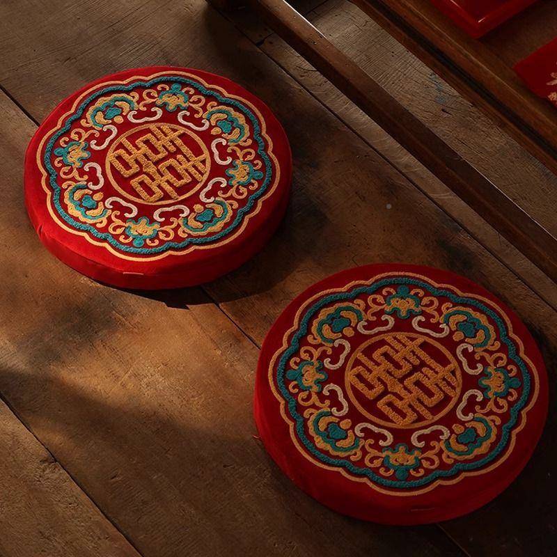 跪垫结婚茶一敬喜厂家直供跪垫红色新娘坐福改口敬酒婚垫礼婚庆用