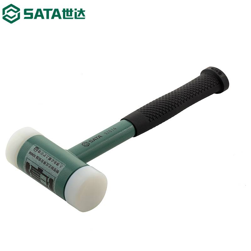 世达SATA无反弹安装锤胶皮锤子地板装修工具防弹橡胶榔头木柄不弹