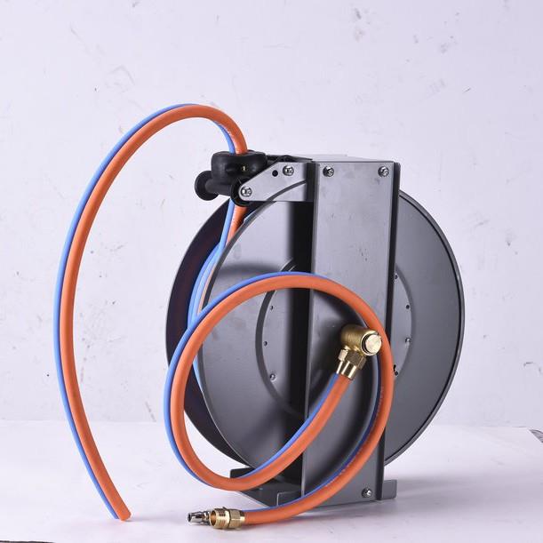 锢卡自动卷伸1管器高压水鼓30自动缩0-20米洗车风机高压鼓炮管