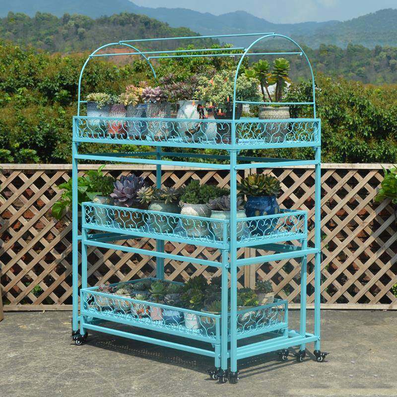 I多肉花架子阳多层铁艺台落地式室内外可移动带轮台遮YJJ-HJ00阳,基础建材,脚轮/万向轮,淘宝优惠券,粉丝福利购,淘宝优惠卷