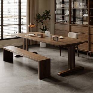 高档白蜡书桌wyy20250带木屉用实木办公桌新中式 书抽房工作台客厅