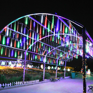 流星雨led灯彩灯管树灯装饰闪灯室外亮化节日圣诞灯户外发光防水