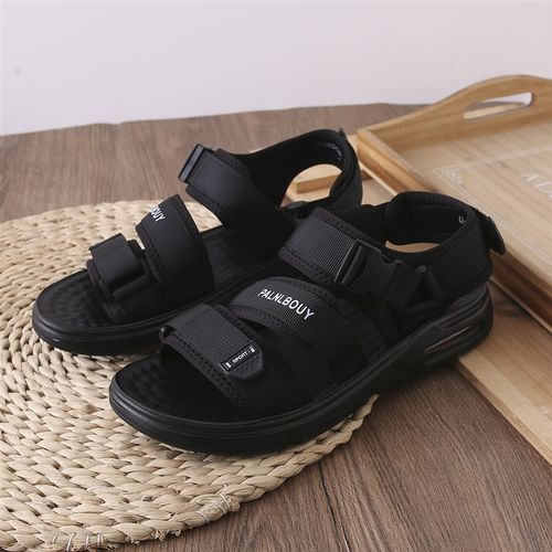 外贸整单 夏季新款气垫软底沙滩鞋男防滑时尚魔术贴运动休闲凉鞋