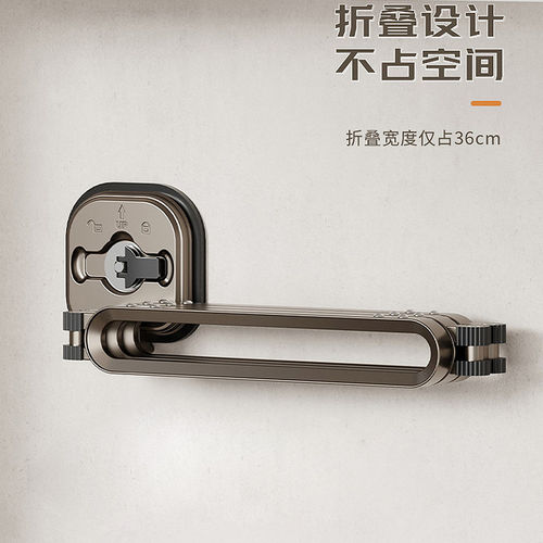 吸盘折叠晾衣架阳台家用隐形伸缩晒晾衣杆室内挂衣架室内晾衣神器