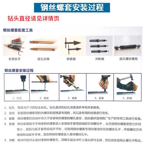 304不锈钢钢丝螺套牙套螺丝套螺纹套牙套螺套丝套M2M3M4M5M6M8M10