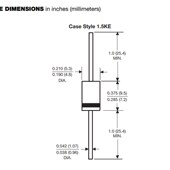 33A 1.5KE56CA单向 36A 43A 1.5KE30A 51A 39A 47A 双向TVS二极管
