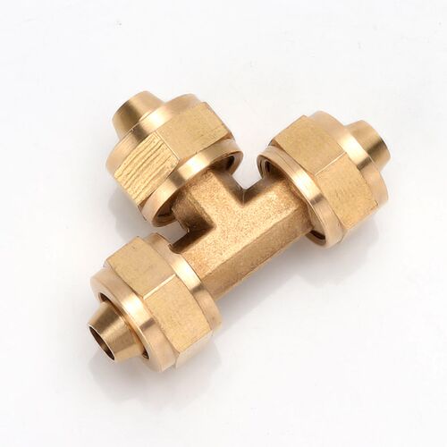 气动全铜接头气管快插接头锁母三通 铜快拧三通6MM/8MM/10MM/12MM