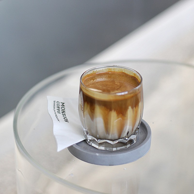 ins冰拿铁杯脏咖啡杯卡布奇诺美式咖啡玻璃杯果汁冷饮杯牛奶杯子