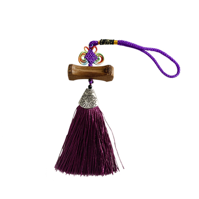 山山竹木中国结竹鞭流苏穗子挂饰件吊穗手工编织折扇坠子茶道配件