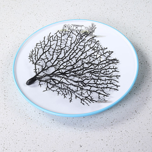 刺身摆盘装饰酒店盘饰花草仿真珊瑚树寿司菜品冷菜盘式点缀摆件