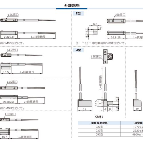 AirTAC原装亚德客电子式感应磁性开关DMSG-020/030/050-W DMSG-2W