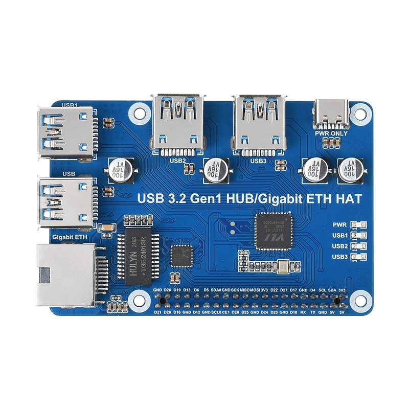 树莓派Raspberry Pi 4B/3B USB HUB接口扩展板 ETH网口分线器模块图片