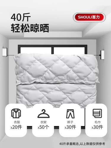 阳台隐形伸缩晾衣绳免打孔收缩凉衣绳钢丝晒衣绳室内家用晾衣神器