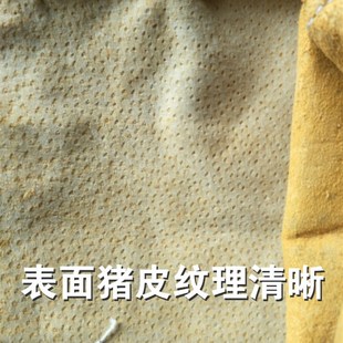 10双 猪皮电焊手套短款加厚耐磨长款防烫帆布电焊工劳保手套柔软