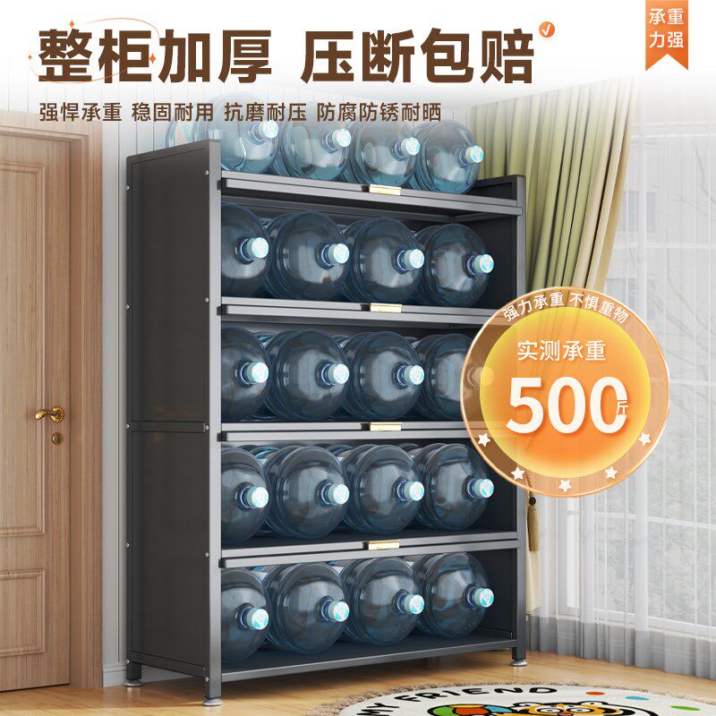 钢制书柜家用厚款收纳置物柜翻门儿童书架带轮可移动防尘杂储物柜