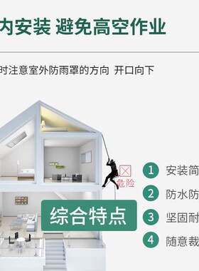 PVC穿墙风帽墙壁塑料卫生间排气孔防鸟罩止回阀厨房穿墙逆75mm