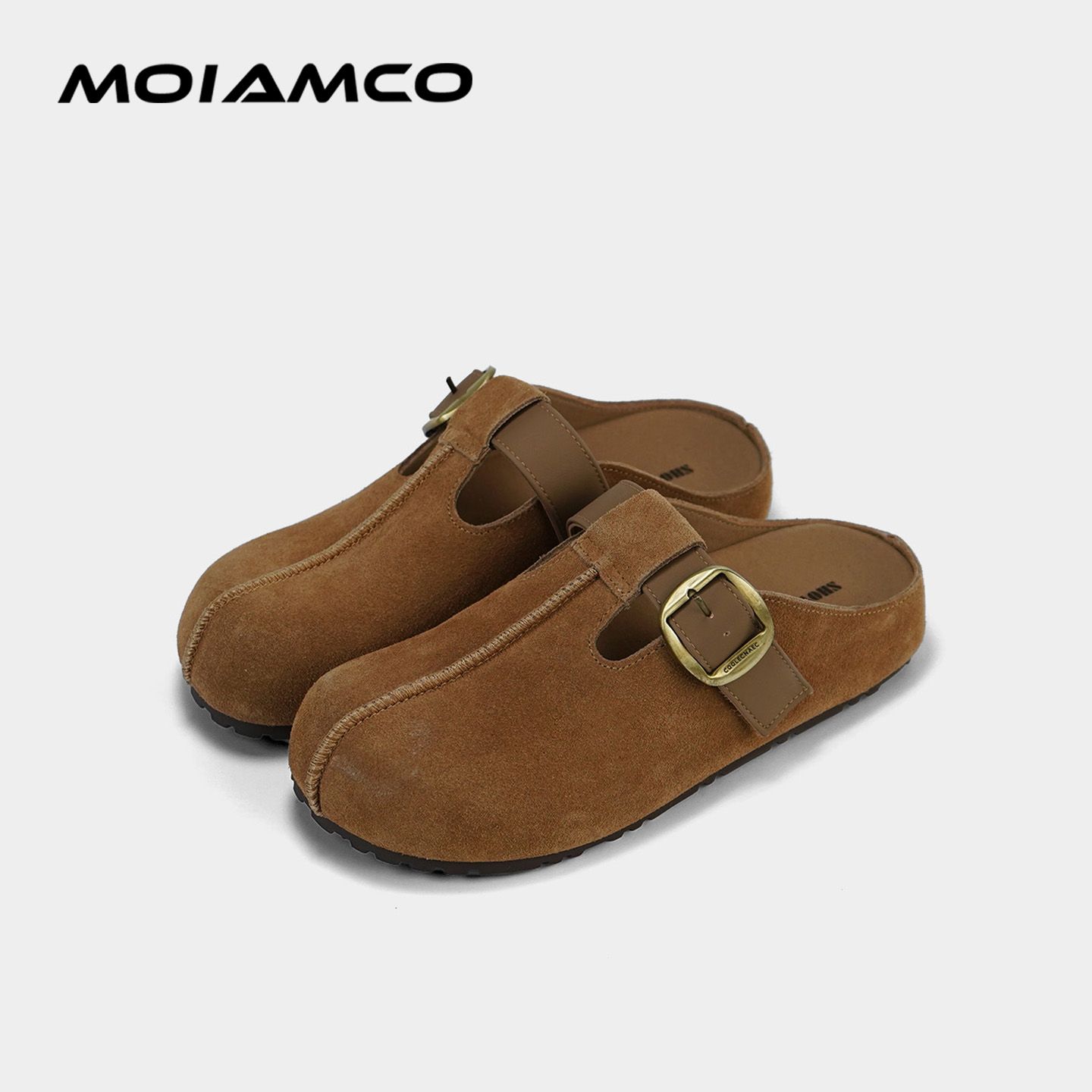 Molamco磨砂皮包头半拖鞋日常户外休闲时尚感668-150
