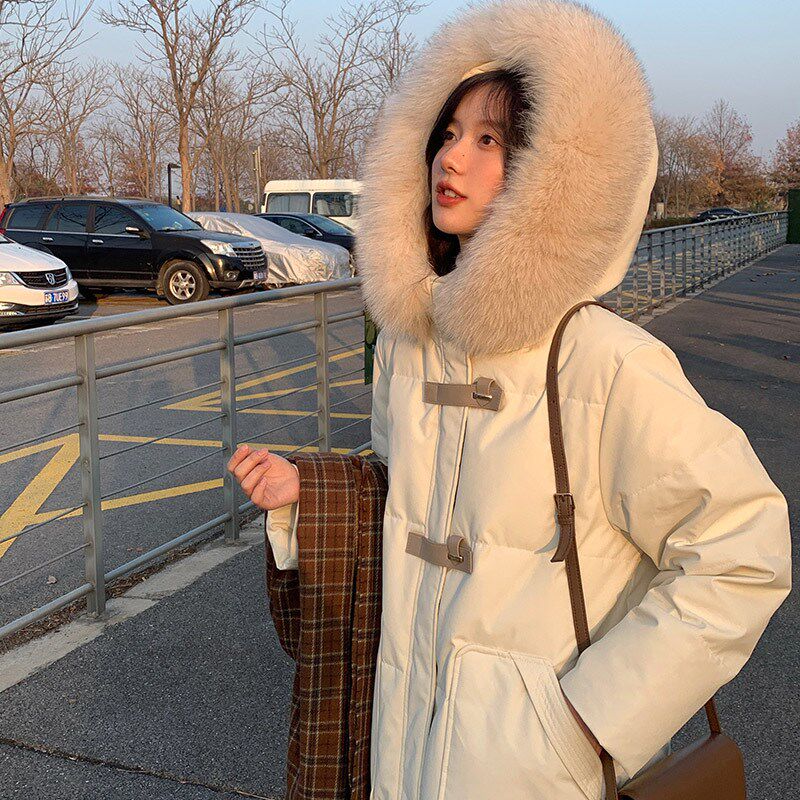 2024新款韩版羽绒服女中长款秋冬季时尚洋气显瘦保暖加厚外套潮