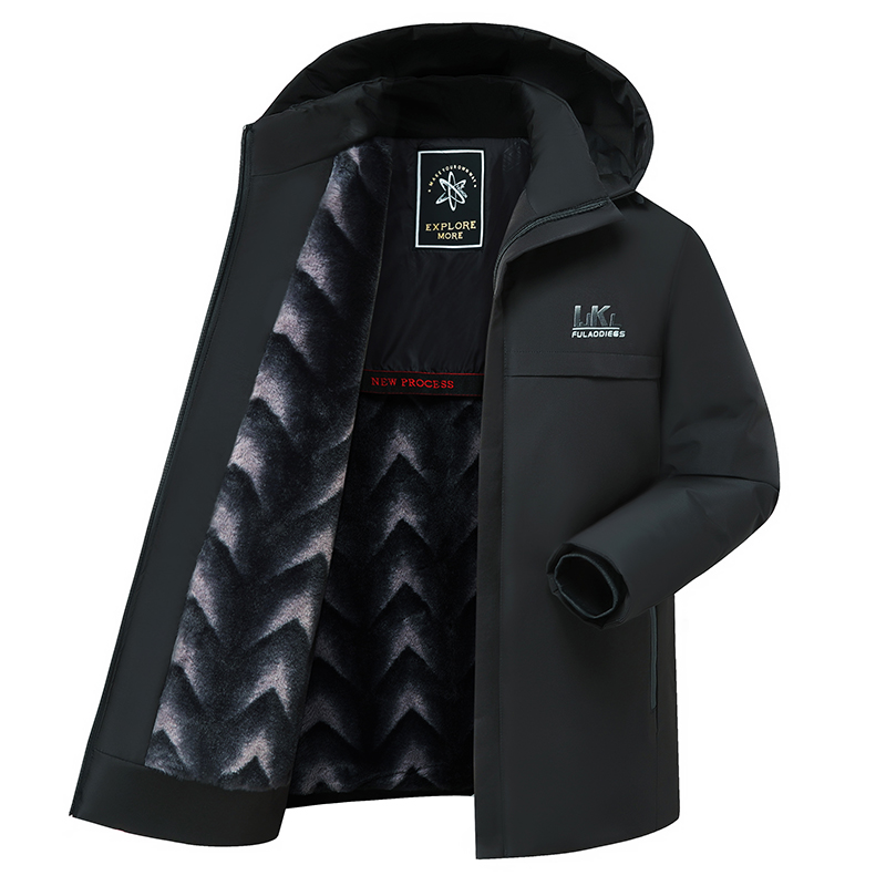冬季男士棉袄中年爸爸冬装外套加绒加厚老年人爷爷棉衣宽松棉服男