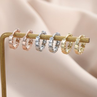 韩版小众设计感C型耳圈简约百搭一卡三对耳钉20223年新款耳饰