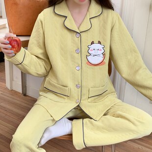 空气棉月子服秋j冬季产后大码180斤孕妇睡衣女春秋两件套冬天哺乳