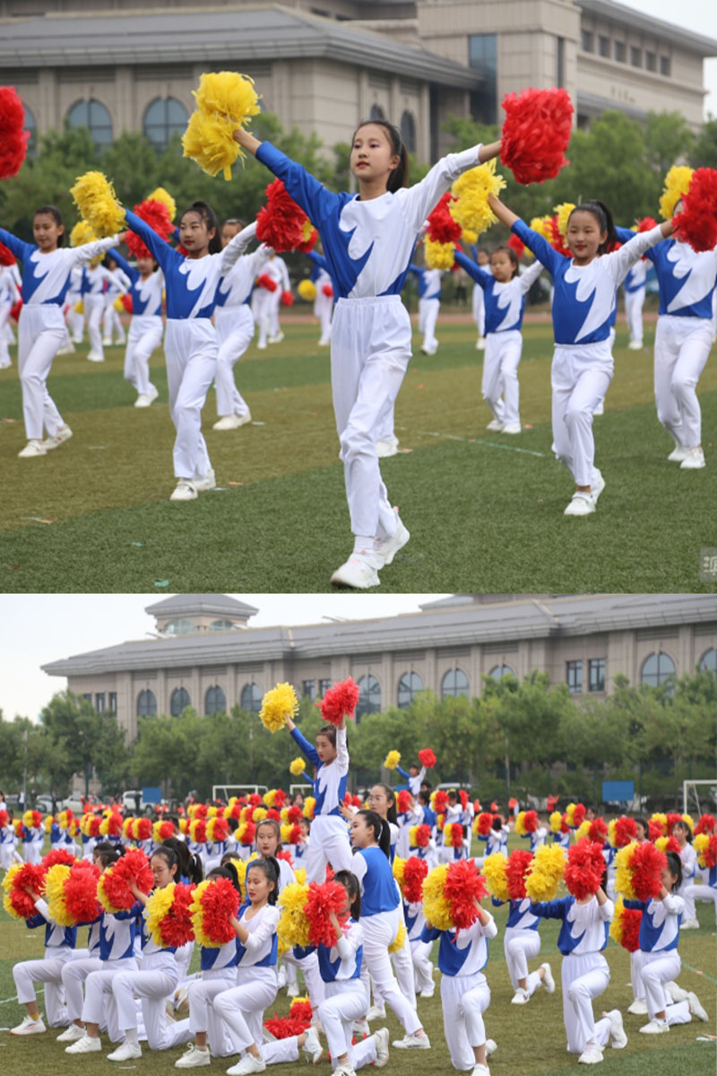 中小学生广播体操比赛表演服健身操演出服装少儿啦啦操长袖广场舞图片