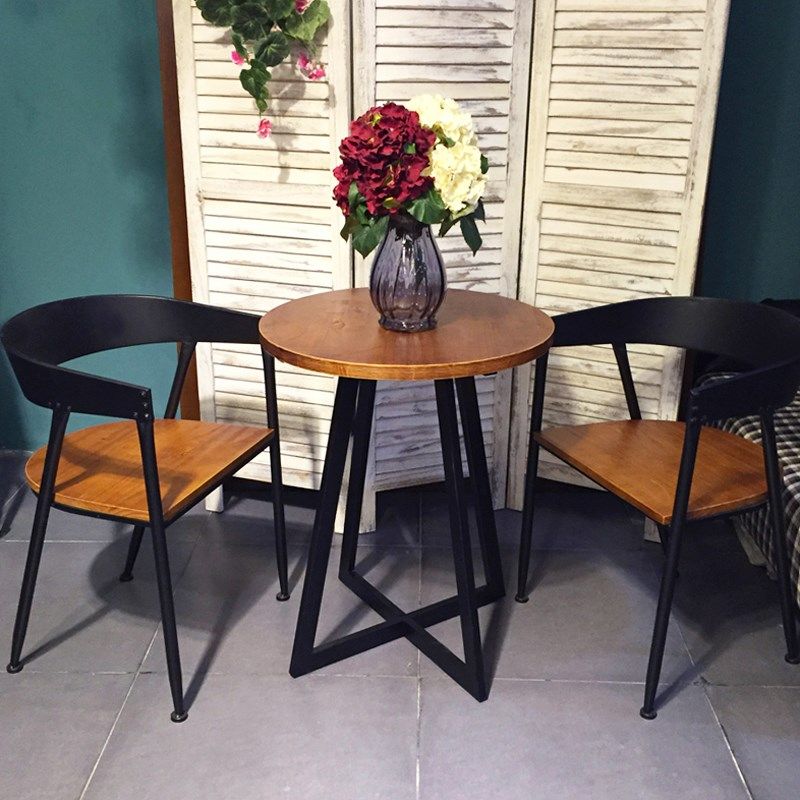 美式铁艺阳台休闲桌椅套件实木户外咖啡厅洽谈桌椅组合.茶几小圆,住宅家具,实木餐桌,淘宝优惠券,粉丝福利购,淘宝优惠卷
