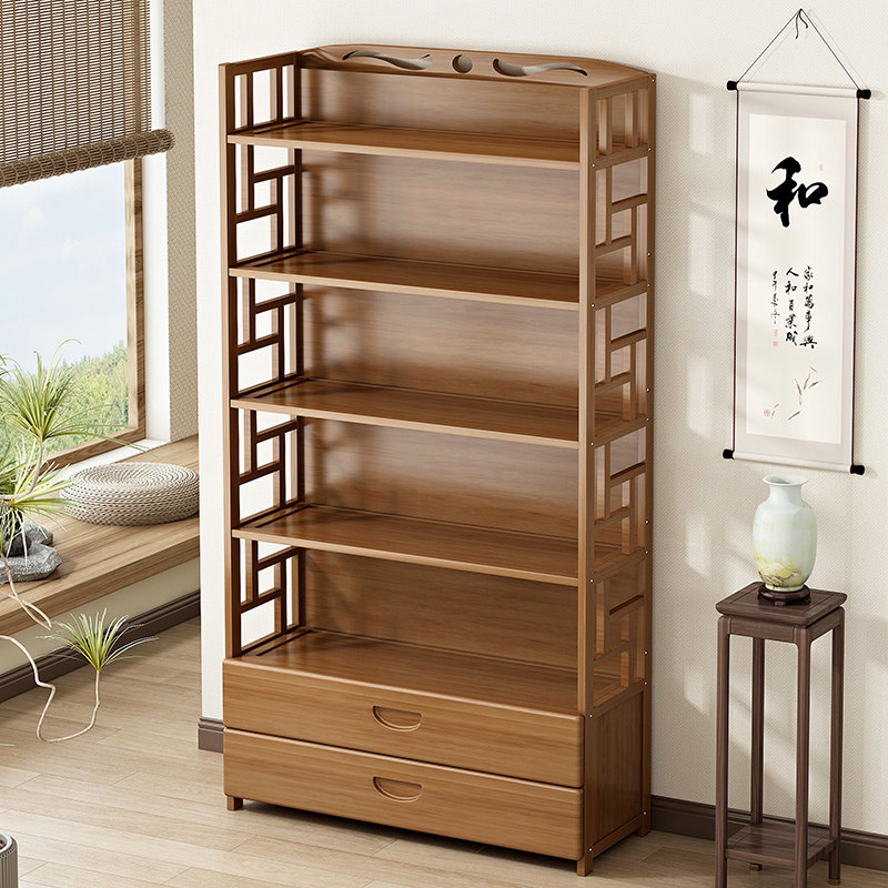 书架一体靠墙落i地置物架客厅简易多层书桌收纳书柜子展示柜储物,住宅家具,书架,淘宝优惠券,粉丝福利购,淘宝优惠卷