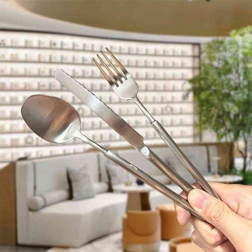 不锈钢绅士系列刀叉西餐餐具套装西餐厅酒店用品牛排刀甜品勺