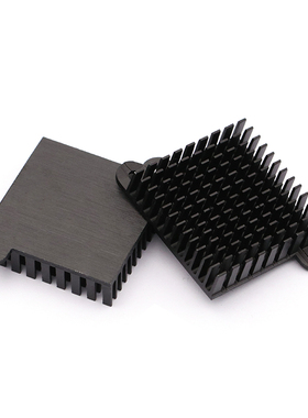 纯铝制散热片 芯片CPU散热块 35*35*10MM 黑色氧化