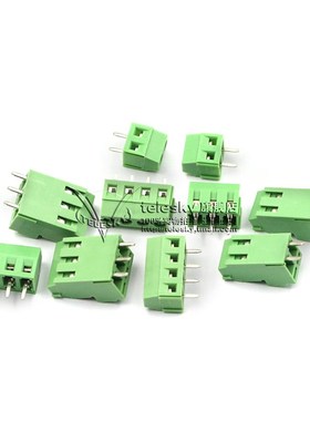 接线端子 螺钉式PCB端子DC/KF128-2P/3/4/5/14P 可拼接间距3.81MM