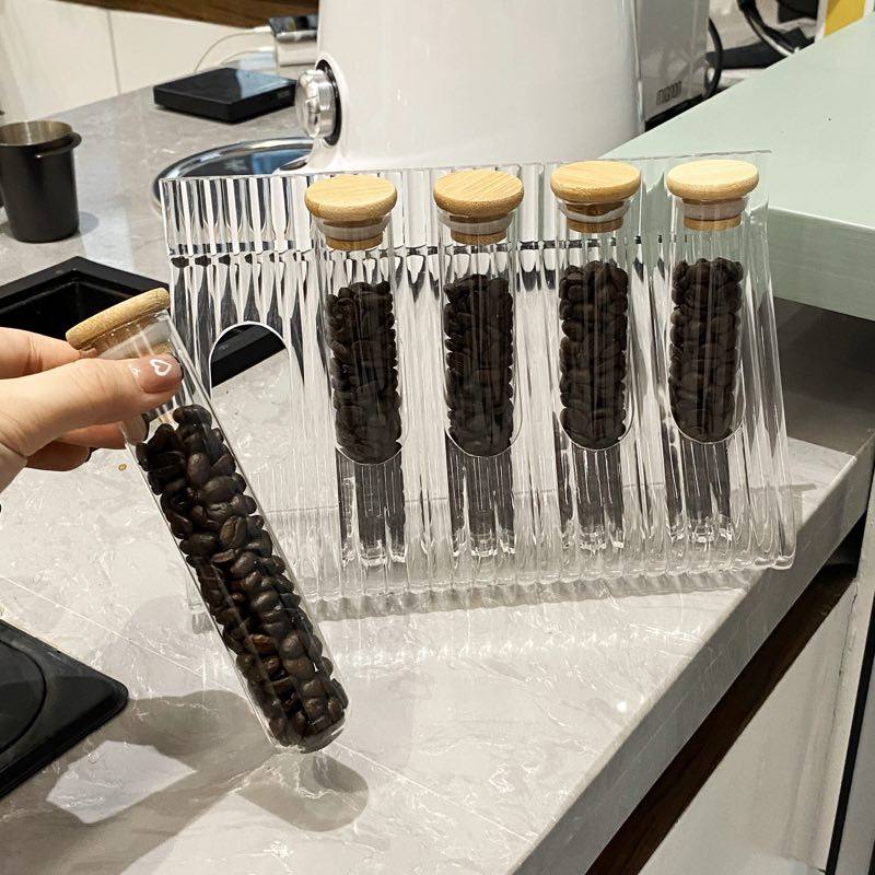 咖啡豆分装试管压克力展示架玻璃储物罐摆件创意收纳咖啡豆分类瓶,搬运/仓储/物流设备,其他起重搬运设备,淘宝优惠券,粉丝福利购,淘宝优惠卷