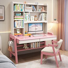 实木儿童升降书桌简约家用卧室小初中生写字桌现代台式办公电脑桌