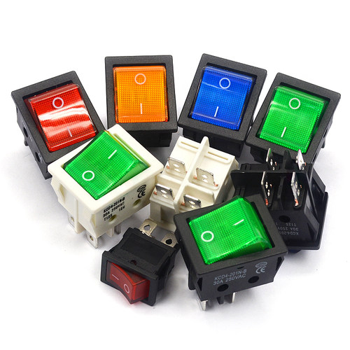 KCD4 电焊机开关船型开关 船形翘板电源开关按钮6A 16A 30A250V