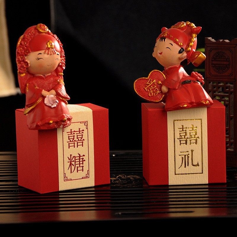 方盒喜糖盒子中国风创意结婚档婚礼红色喜糖袋婚庆糖果包装礼盒