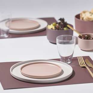 丹麦进口ZONE北欧简约环保皮革餐垫防水家用餐桌垫西餐垫子隔热垫