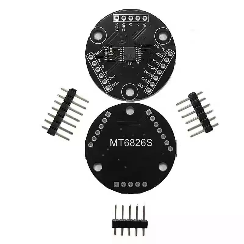 MT6826S 高精度高速磁性编码器磁感应角度测量传感器模块ABZ UVW