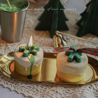 《诞愿有你》姜饼人圣诞新年小礼物香薰蜡烛fourmealsfourseasons