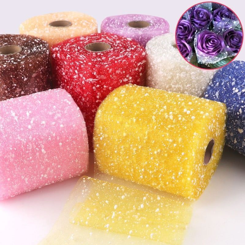 雪点纱网a纱手工玫瑰花鲜花花束包装材料多用礼物装饰包花纸纱di