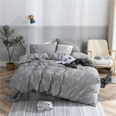 外贸被套b单件全棉 被罩纯棉绣花被套双人简约刺绣1.5米床1.8米床