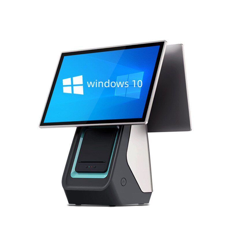 寸15.6新款单双屏触摸点餐收银机服装店餐饮店超市收银机一体机