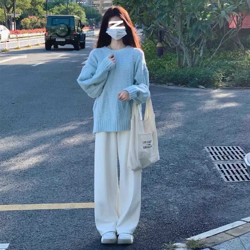 时尚慵懒风针织衫女毛衣2024春秋新款设计感麻花套头宽松百搭上衣