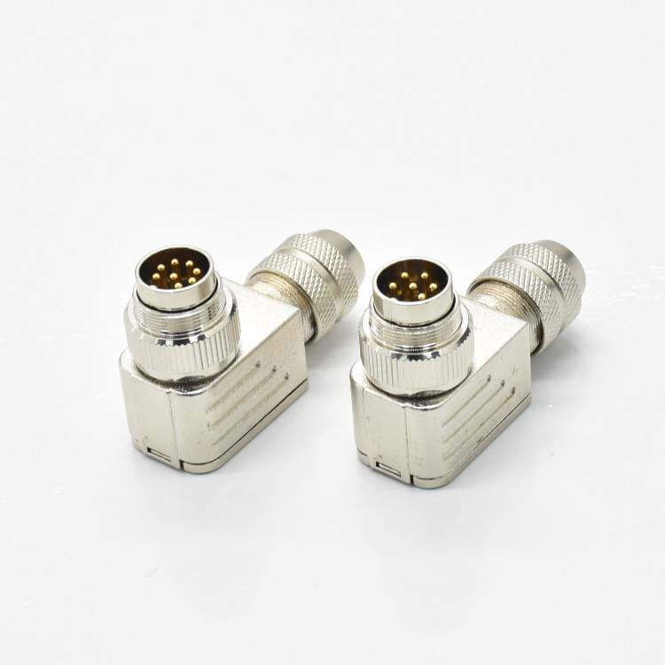 90°度连接器公弯头M16-6P C091D-8针航空插头