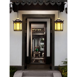 新中式户外仿古灯笼室外庭院花园宫廷凉亭连廊别墅大门口防水吊灯