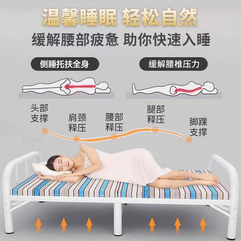 折叠床单人家用床办公室午休午睡床成人简易便携硬板陪护小床铁床