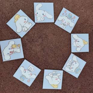 南城北爱200x200玉桂狗大耳狗卫生间浴室蓝色小众卡通瓷砖