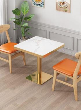 板实木快餐桌椅餐桌饭OCF店小岩吃商店面馆简用约桌椅