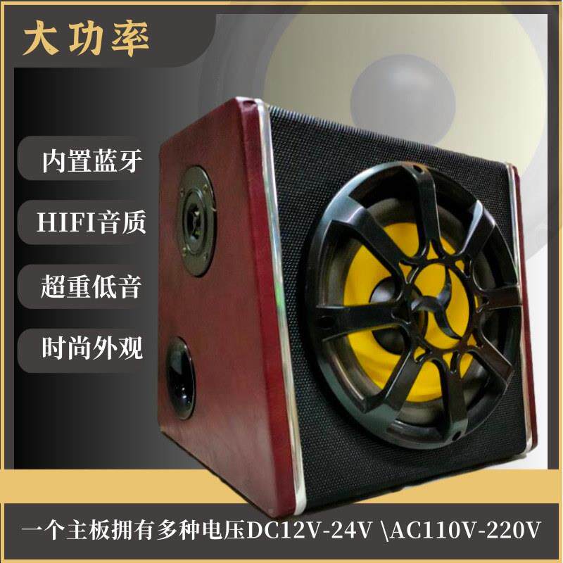 厂家汽音响有源低音炮车10寸音0响功PT10 BT载放11v220v车音箱重