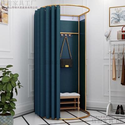 场临易时地移动试衣间服装商店落n32便携式可折叠简更衣室syj换衣帘